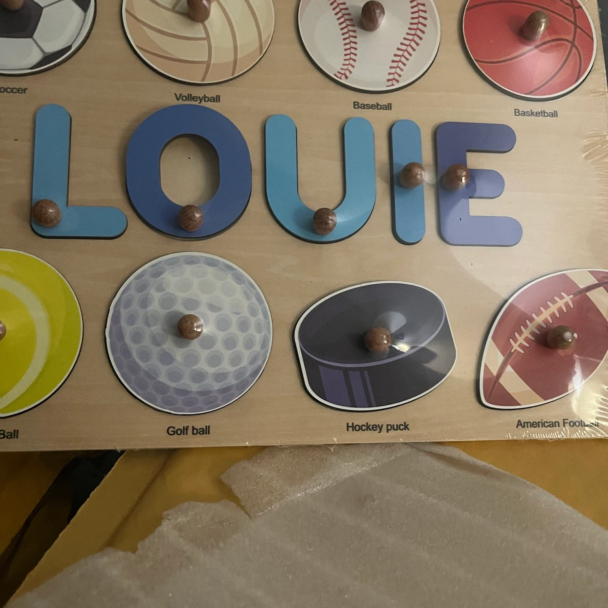 Sports Theme - Wooden Montessori Name Puzzle photo review