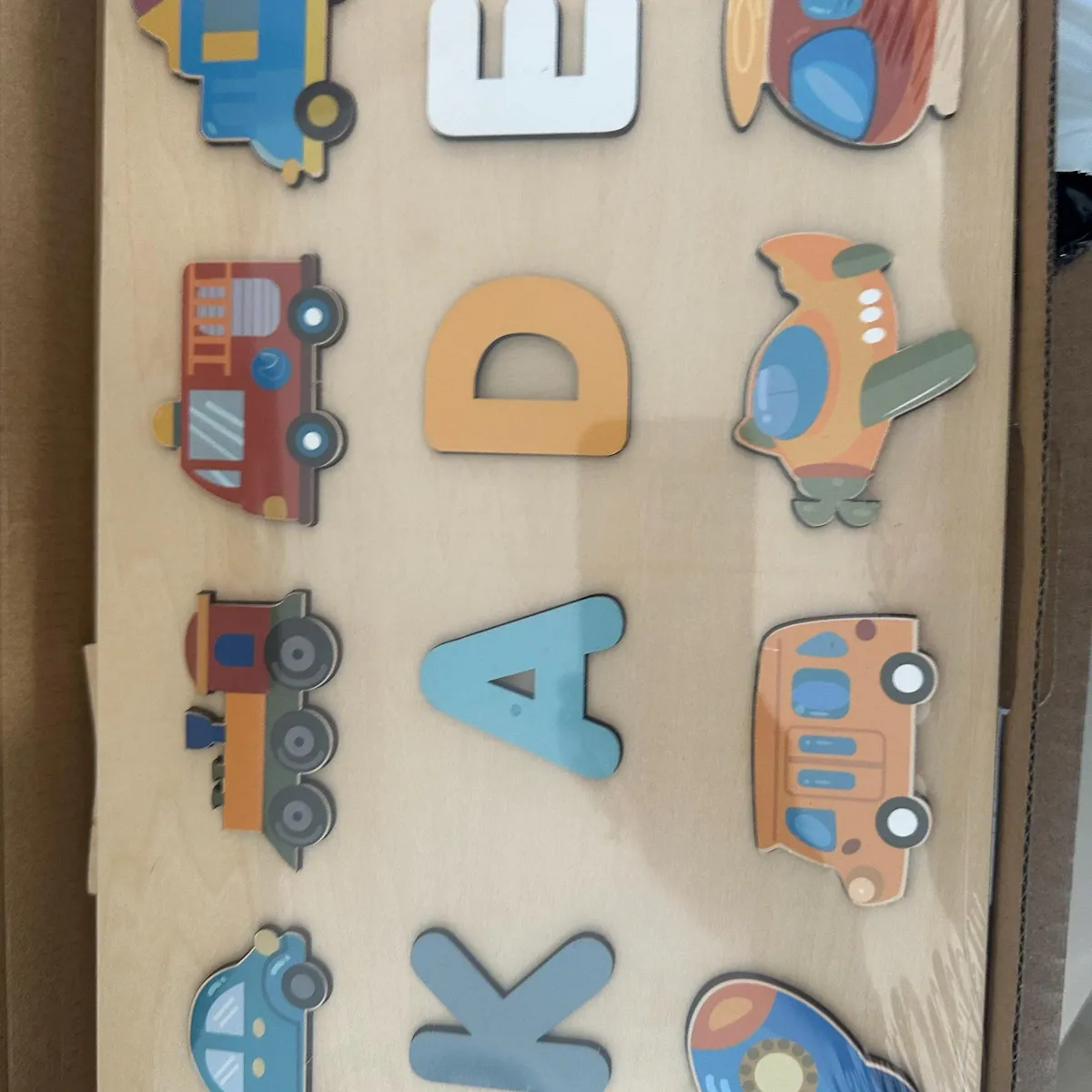 Vehicle Theme - Wooden Montessori Name Puzzle photo review
