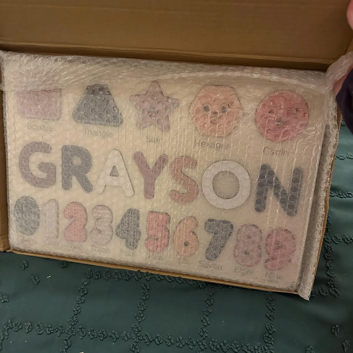 Shapes & Numbers – Wooden Montessori Name Puzzle photo review