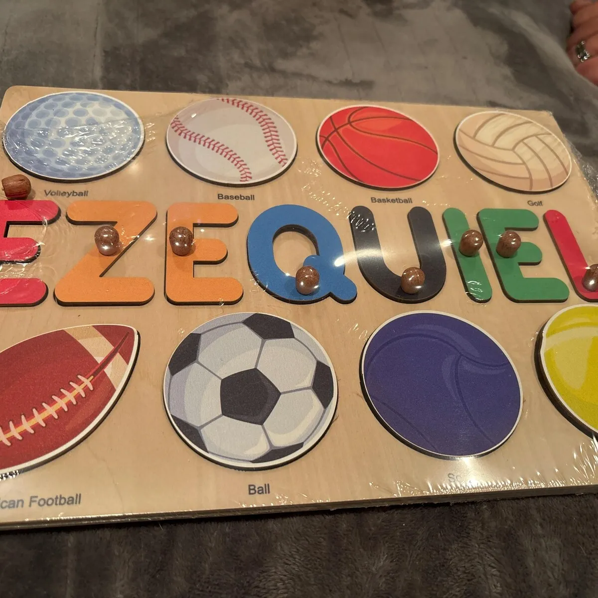 Sports Theme - Wooden Montessori Name Puzzle photo review