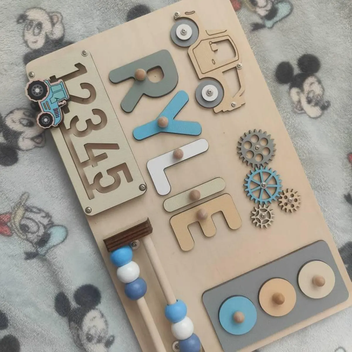 Vehicles & Numbers – Wooden Montessori Busy Board photo review