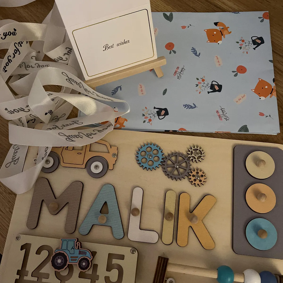 Vehicles & Numbers – Wooden Montessori Busy Board photo review