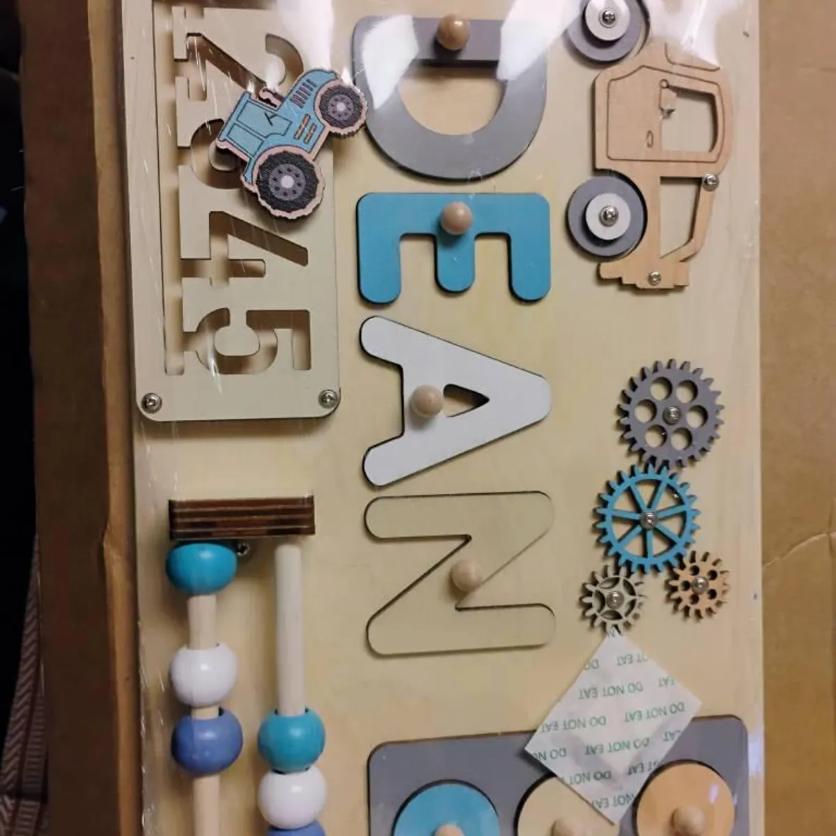 Vehicles & Numbers – Wooden Montessori Busy Board photo review