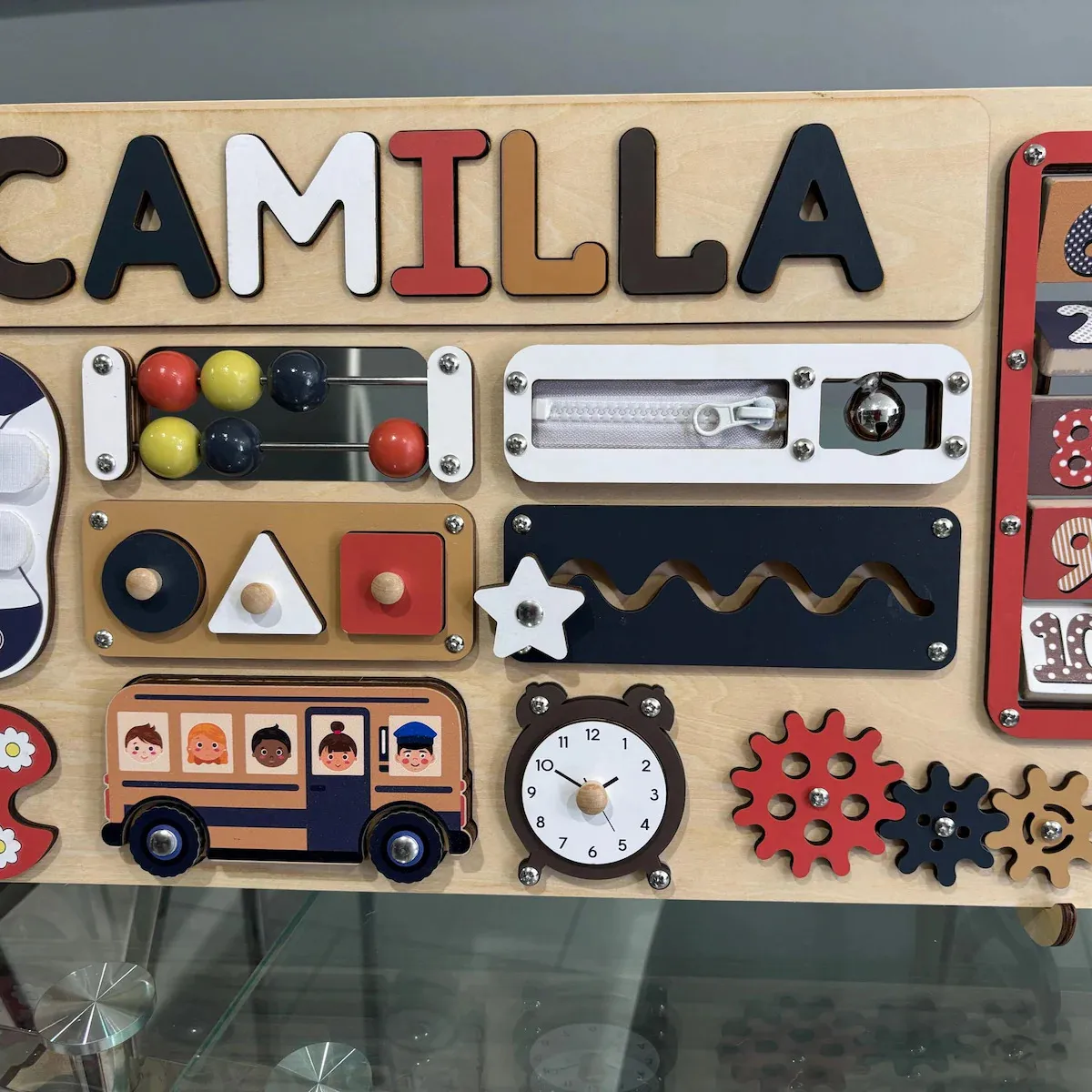 Bus Adventure – Wooden Montessori Busy Board photo review