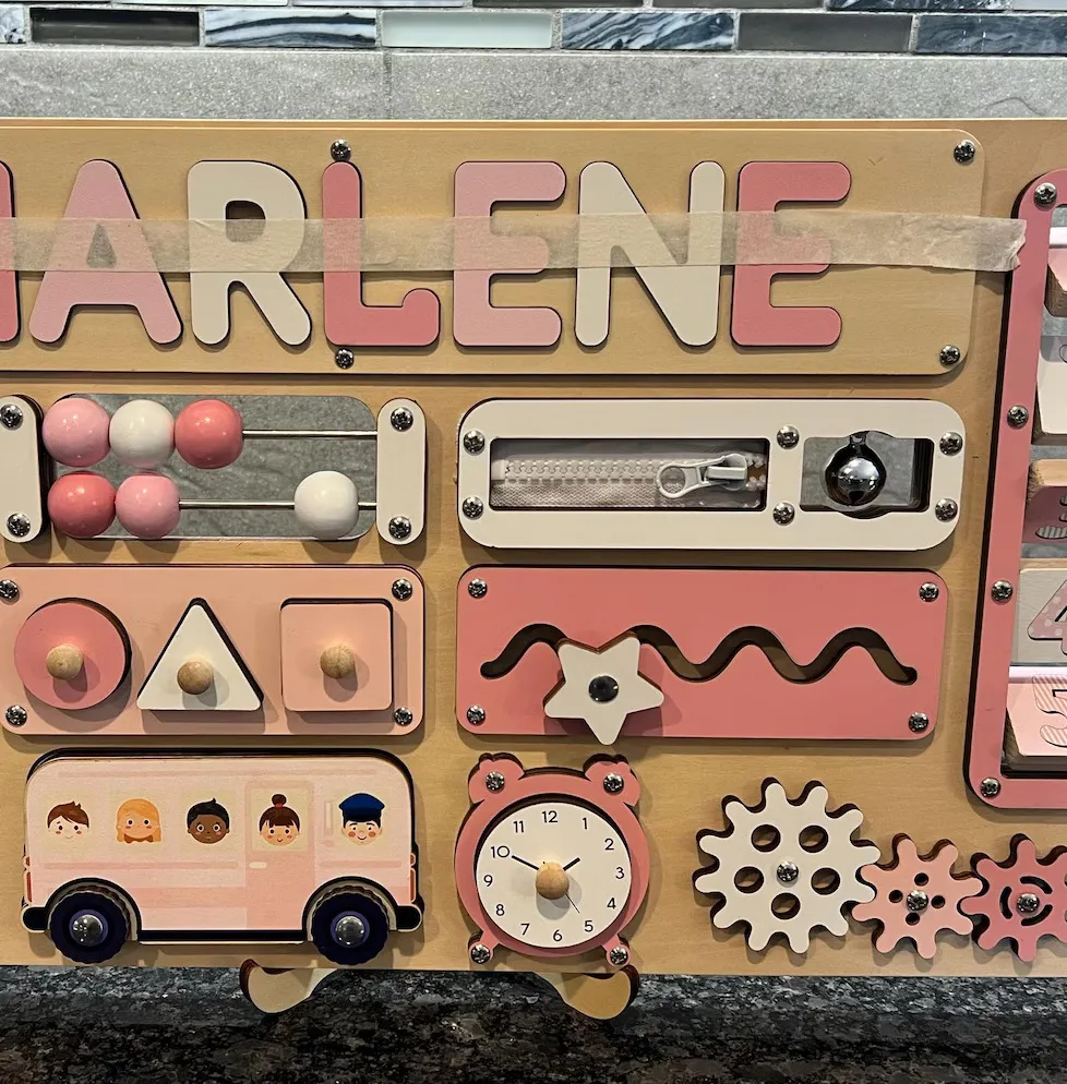 Bus Adventure – Wooden Montessori Busy Board photo review