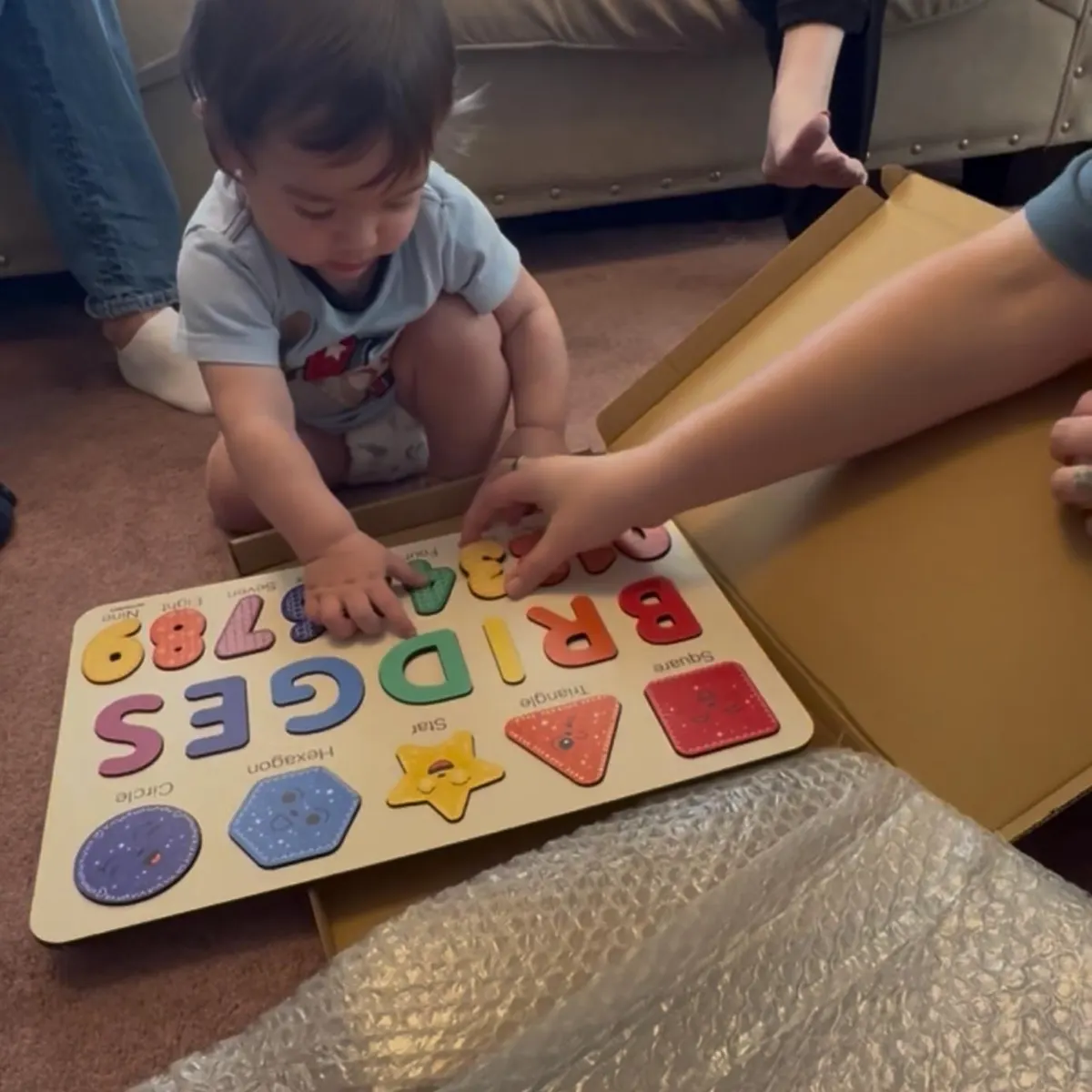 Shapes & Numbers – Wooden Montessori Name Puzzle photo review