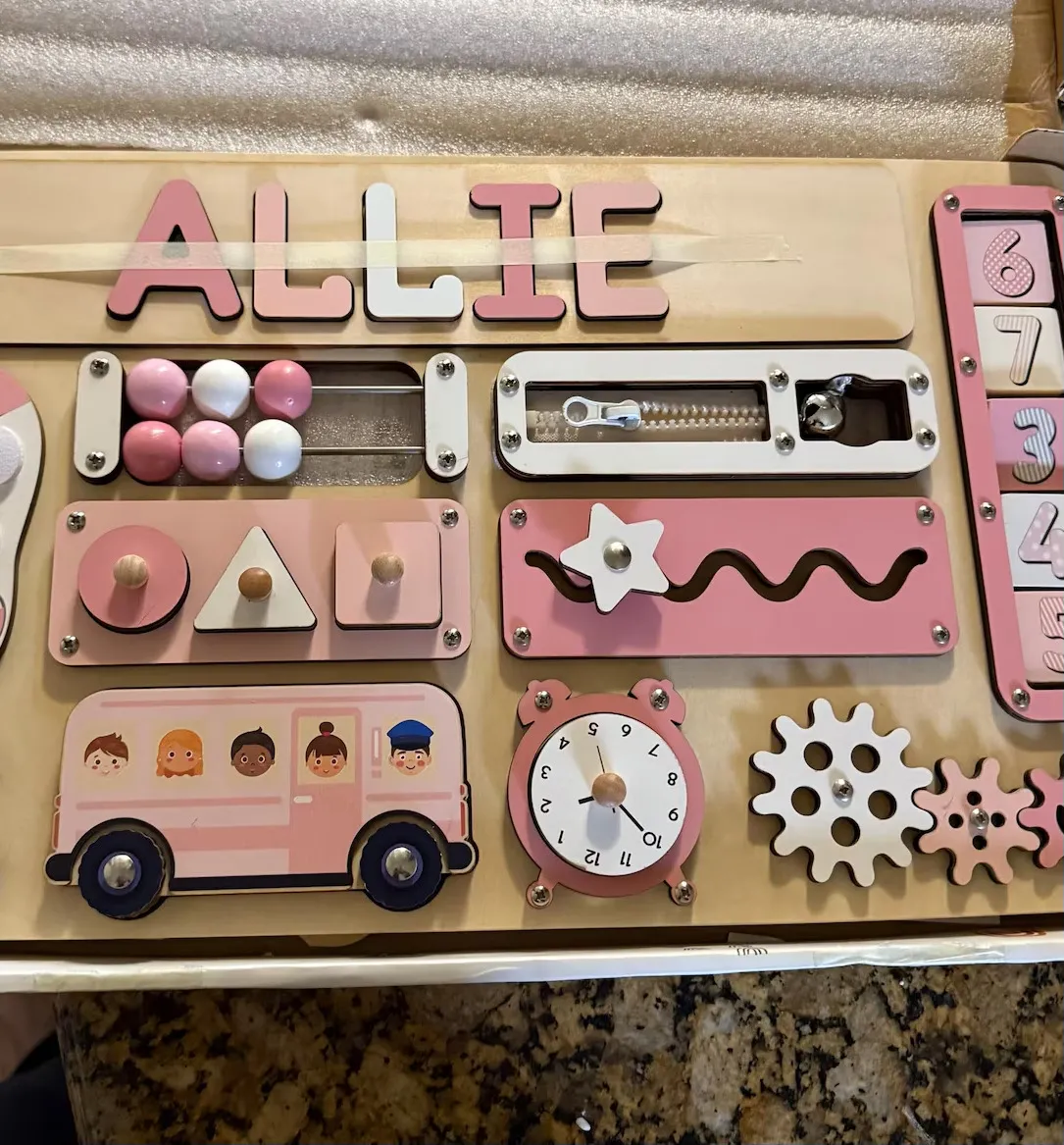 Bus Adventure – Wooden Montessori Busy Board photo review