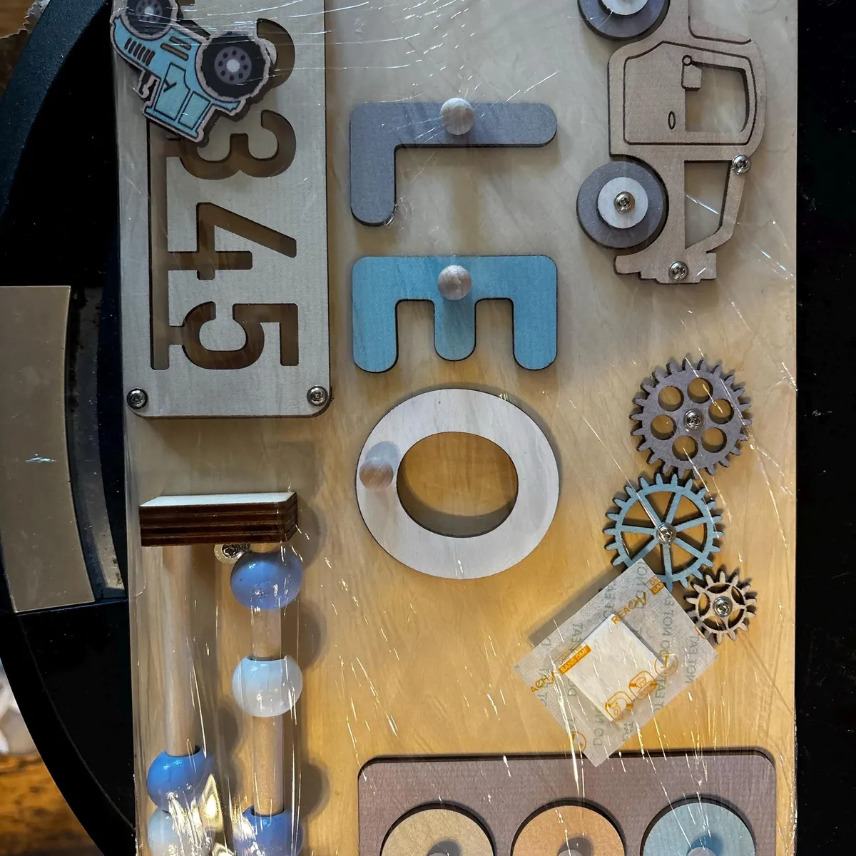 Vehicles & Numbers – Wooden Montessori Busy Board photo review