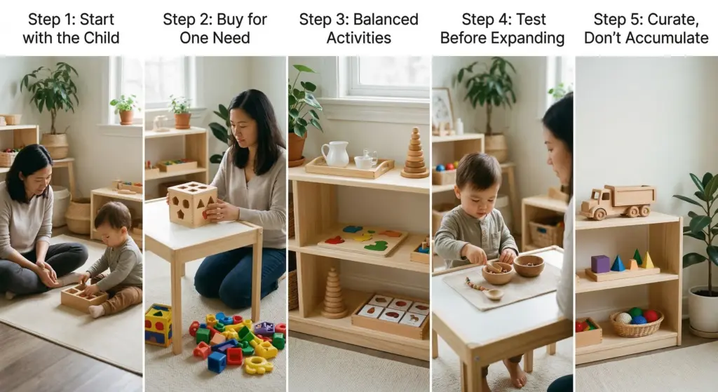 how to build a montessori toy collection without overbuying