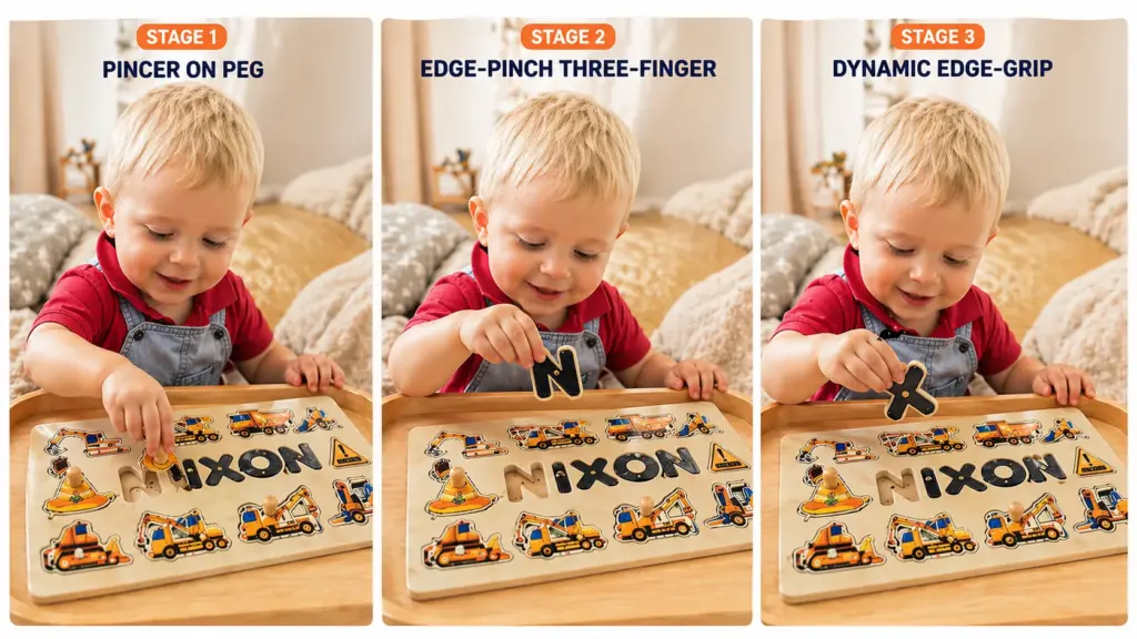 3 stages from pegged to writing ready
