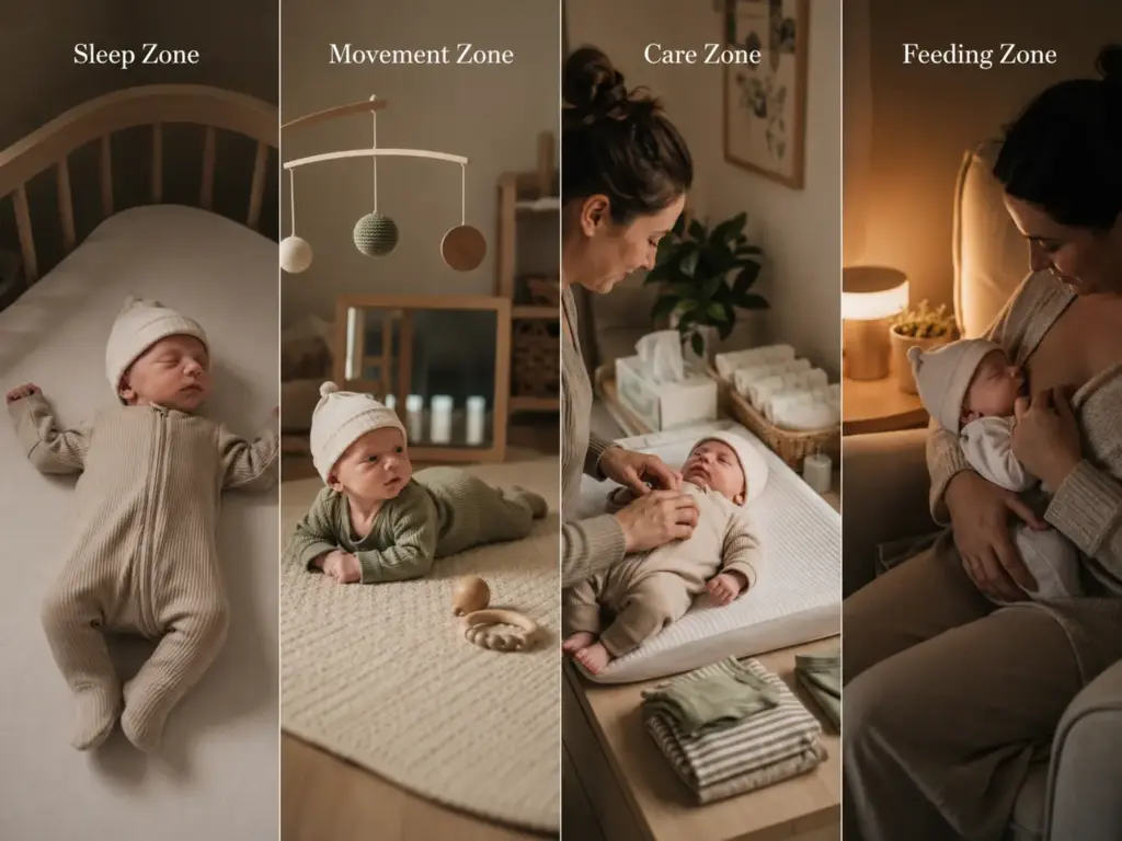 4 zones of the montessori nursery