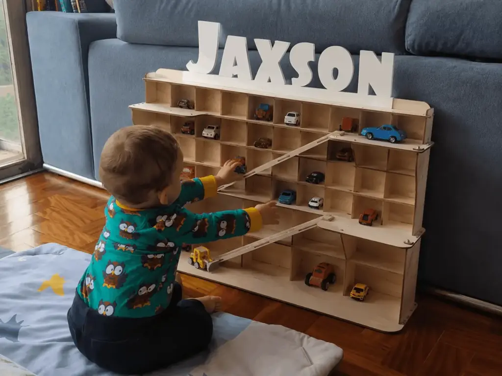 baby parking toy cars