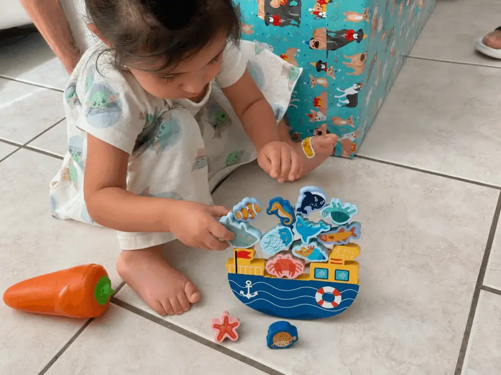baby stacking ocean animals
