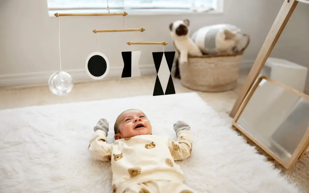 baby watching mobile