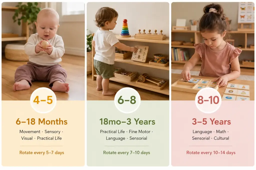 montessori shelf count by age