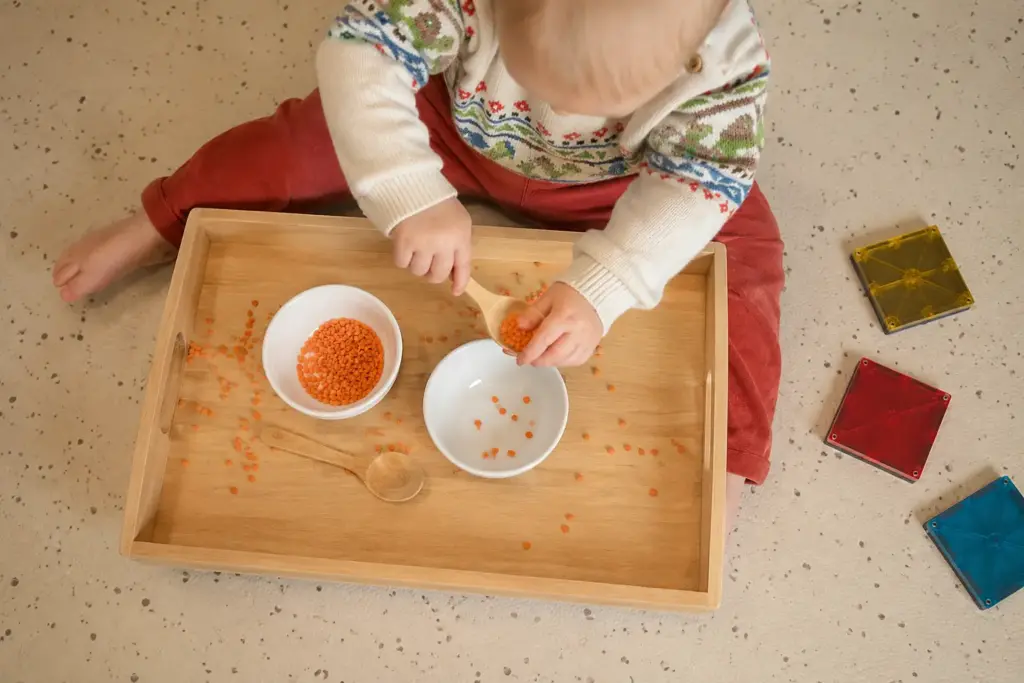 spooning transfer tray 15 months