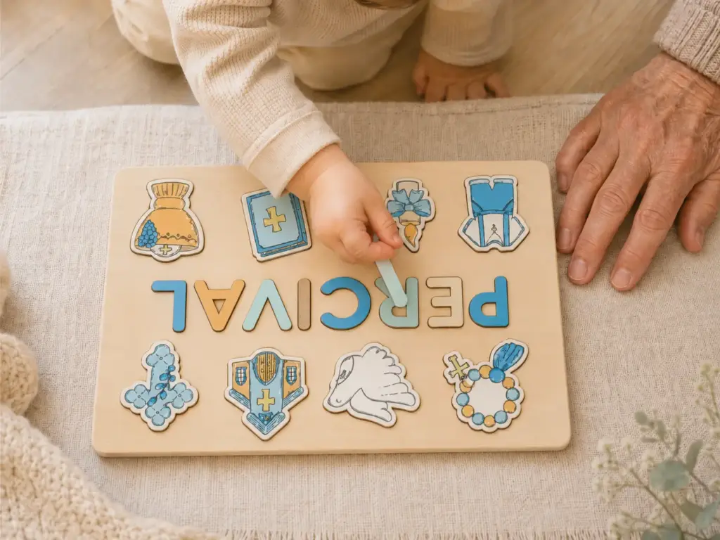 grandparent grandchild name puzzle toddler