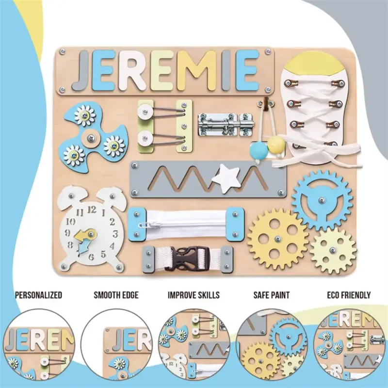 customizable montessori busy board tmt02 pastel boy 2