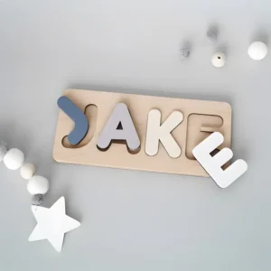 Montessori Pastel Boy Name Puzzle