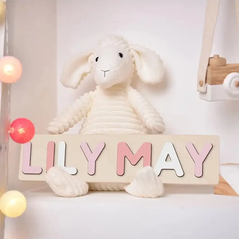 Montessori Pastel Girl Name Puzzle