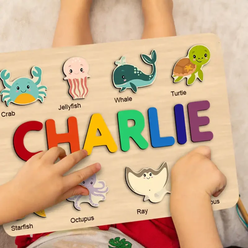 montessori sea animals name puzzle 3