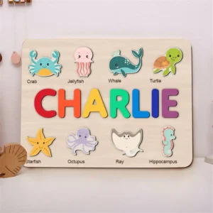 montessori sea animals name puzzle