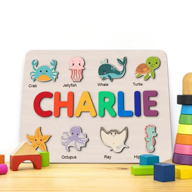 montessori sea animals name puzzle 4