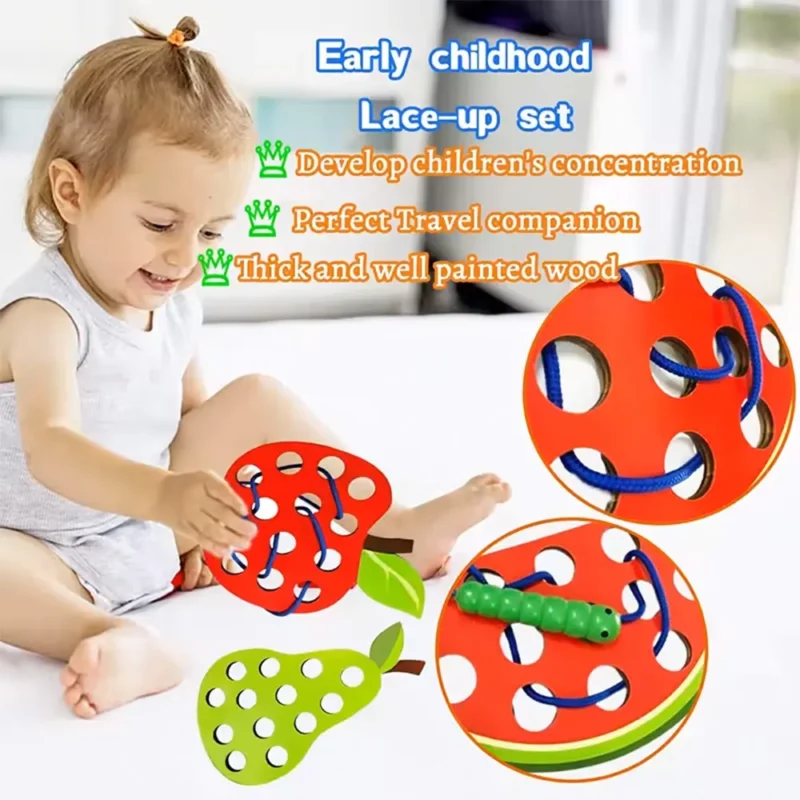 Montessori Apple Threading Activity 2