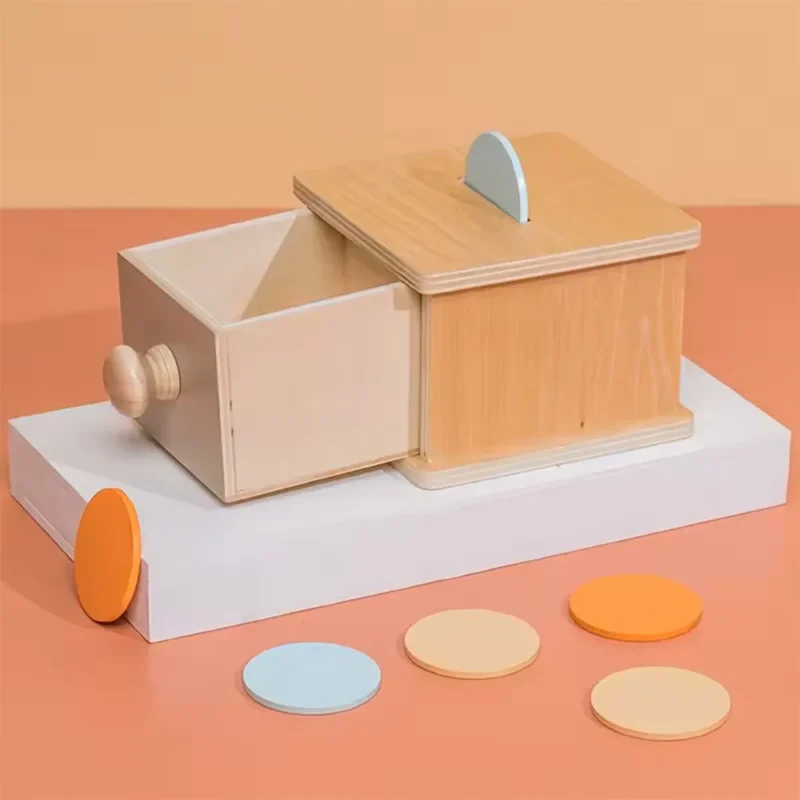 Montessori Coin Box with Drawer 2