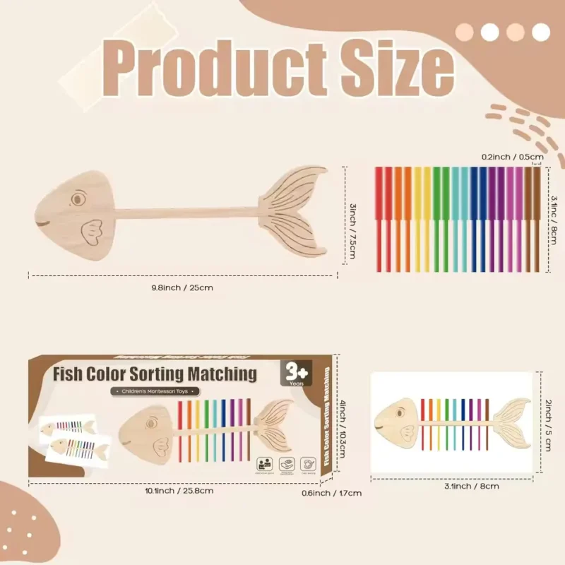 Montessori Fish Bone Matching Toy 2