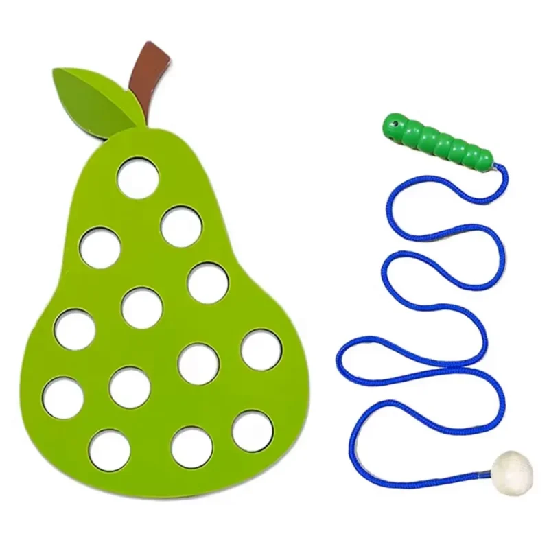 Montessori Pear Threading Activity