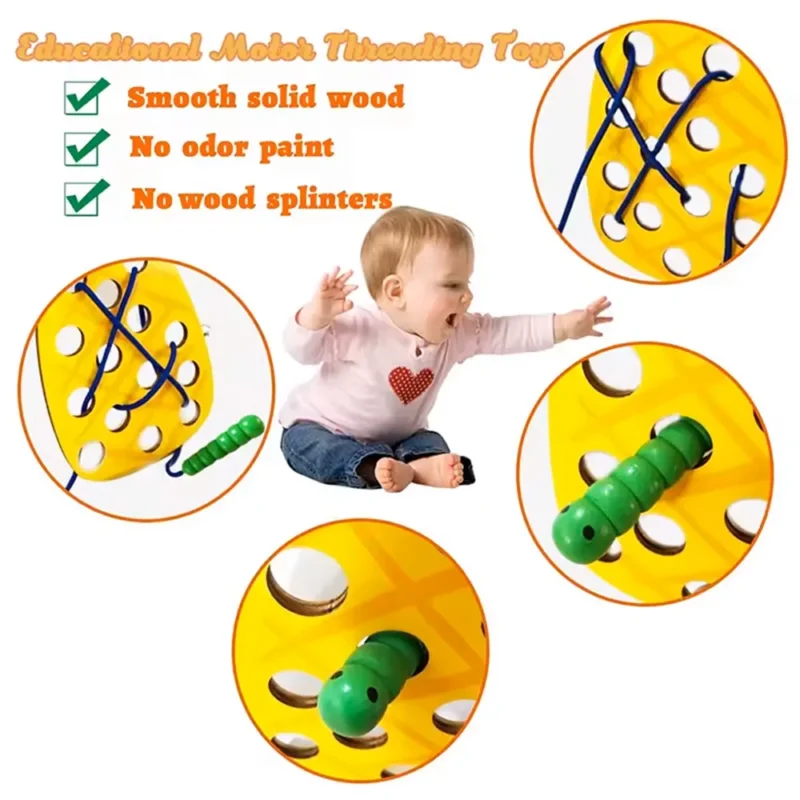 Montessori Pineapple Threading Activity 2