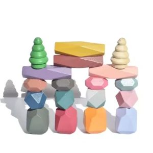 Montessori Wooden Stacking Rocks