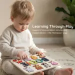 animals wooden montessori name puzzle learning through play