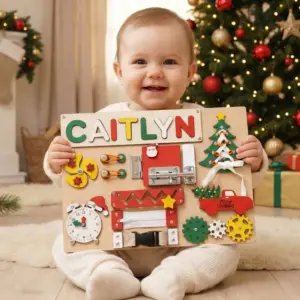 christmas magic wooden montessori busy board