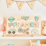 dino adventure wooden montessori busy board