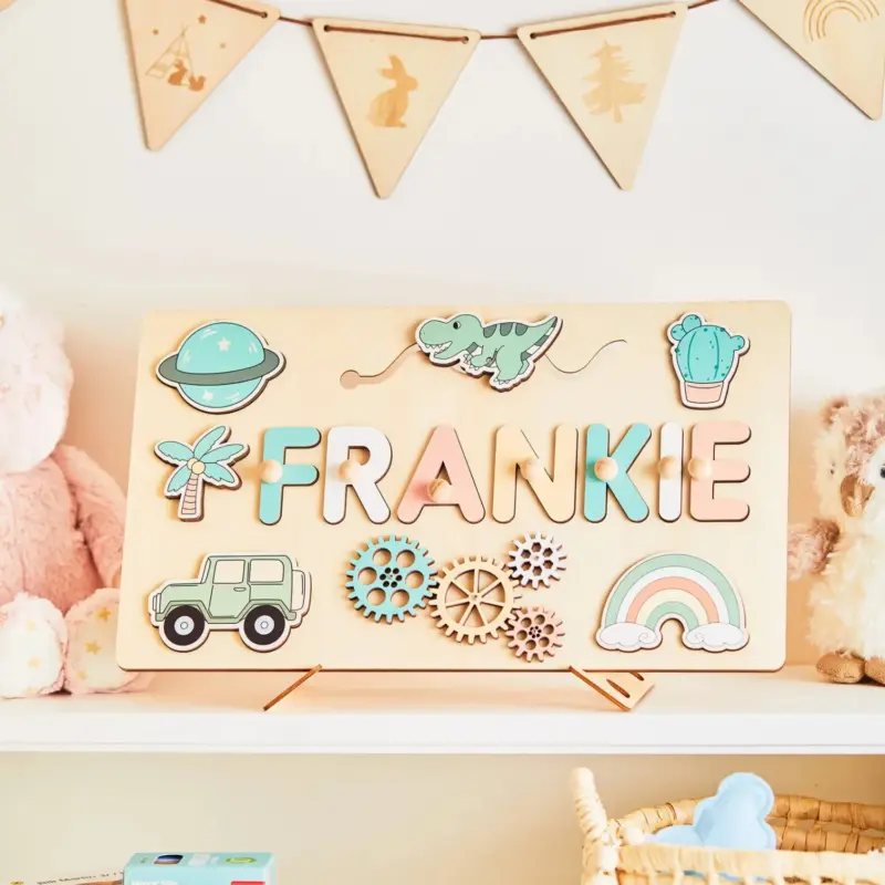 dino adventure wooden montessori busy board