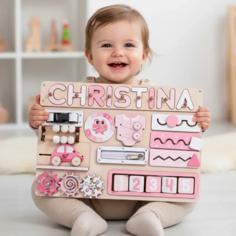 dress up day wooden montessori busy board