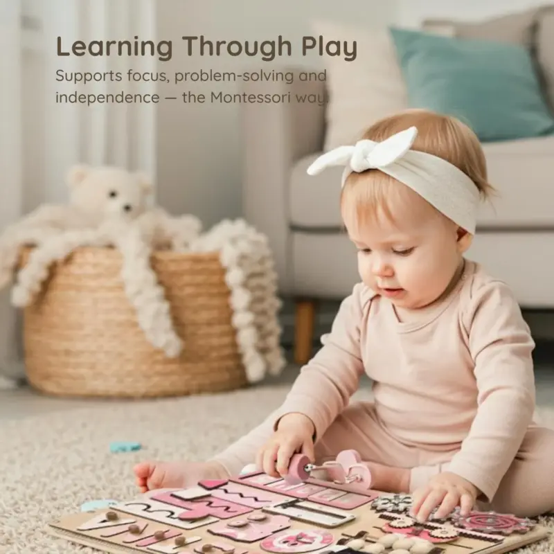 dress up day wooden montessori busy board learning through play