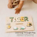 golf wooden montessori name puzzle learning through play