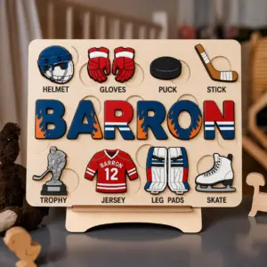 hockey theme name puzzle