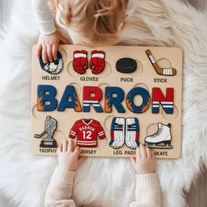hockey theme name puzzle hero image