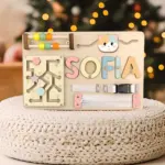 kitty friend wooden montessori busy board 2