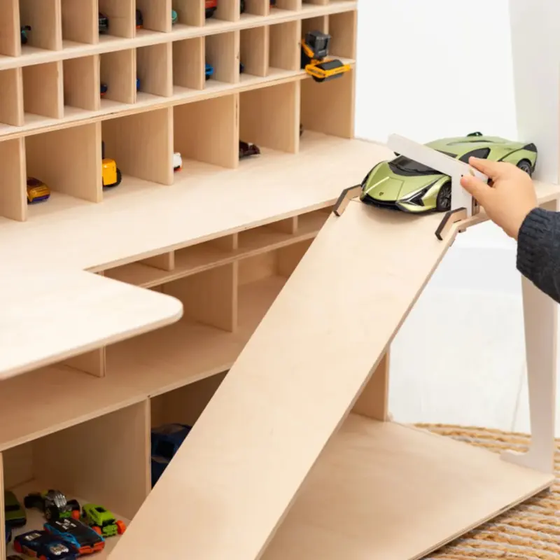 montessori toy car garage 4