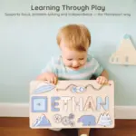 nautical wooden montessori name puzzle learning through play