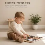 personalized name wooden montessori busy board learning through play