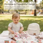 photo name wooden montessori busy board portable thoughtful design