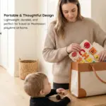 rainbow wooden montessori name puzzle portable thoughtful design