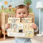 roller wooden montessori busy board