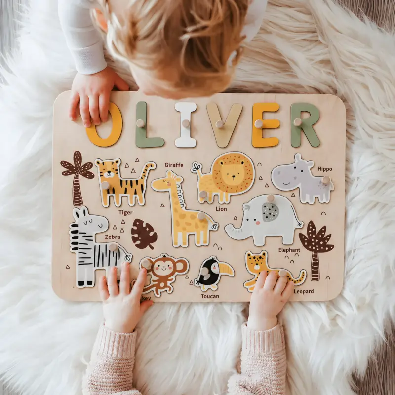 safari nursery name puzzle hero image